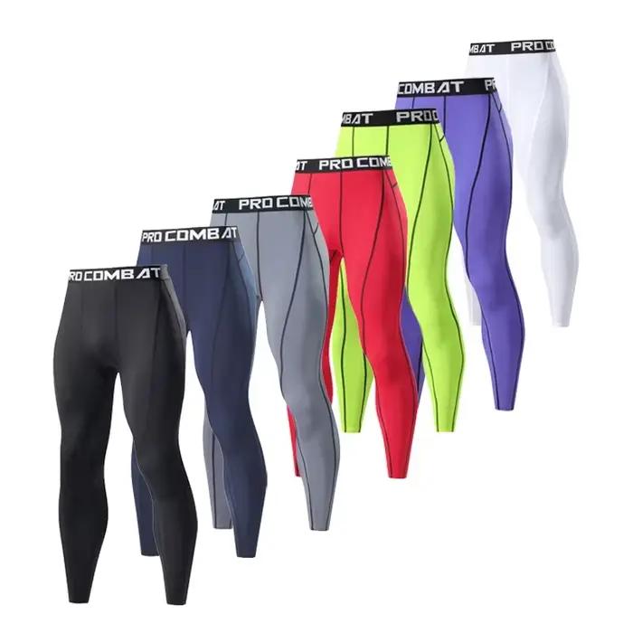 Collants de Sport pour hommes, Leggings de course à séchage rapide, pantalons d'entraînement à Compression, basket-ball, Crossfit, Fitness, vêtements de gymnastique
