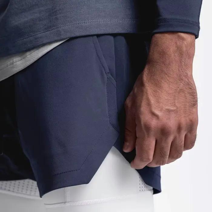 Short de course 2 en 1 pour hommes