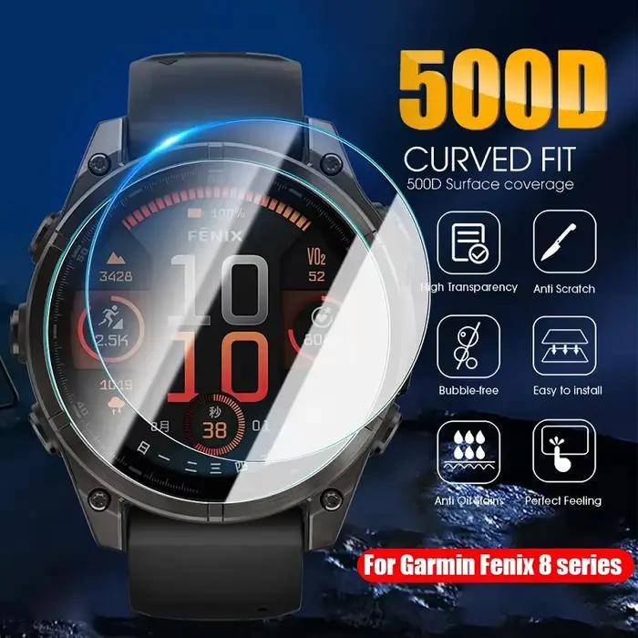 Protecteur d'écran en verre trempé pour Garmin Fenix 8 51MM 47MM 43MM AMOLED Solar Film de protection résistant aux rayures pour montres sportives occasions spéciales