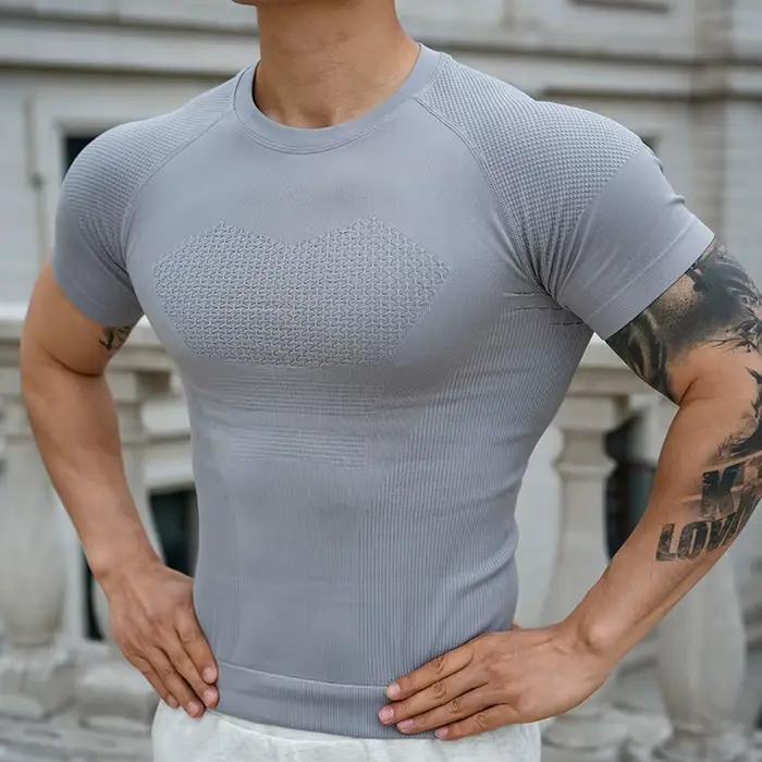 T-shirt de course à manches courtes pour hommes