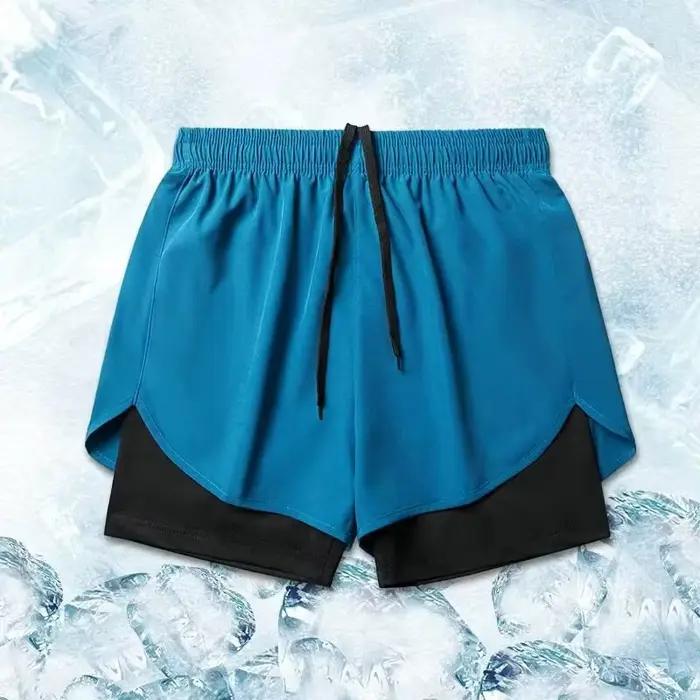 Short de course 2 en 1 pour hommes