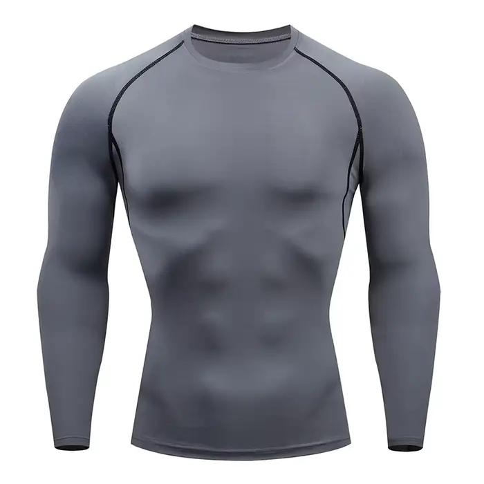 T-shirt fitness à manches longues pour hommes