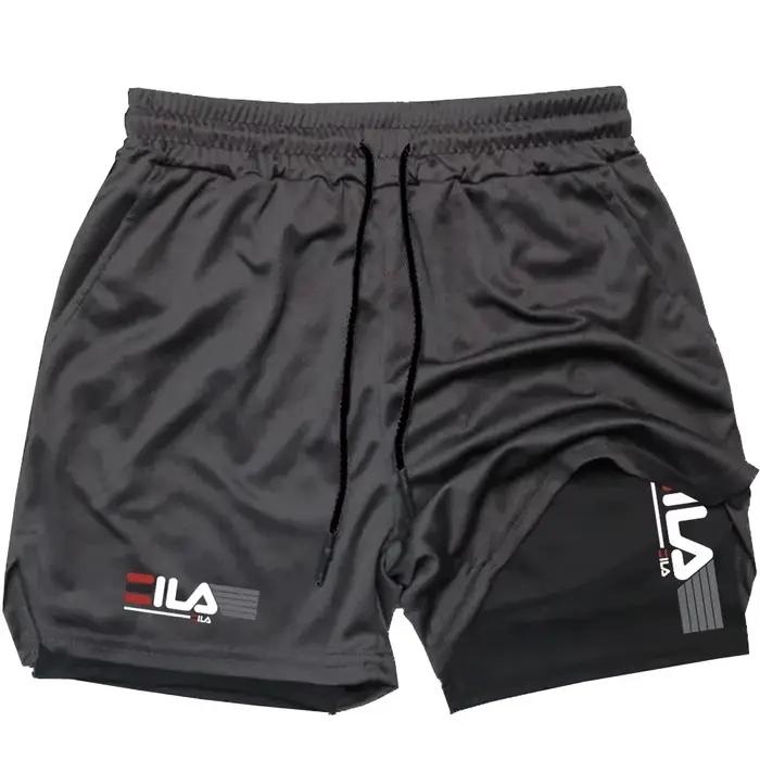 Short de sport deux en un pour homme