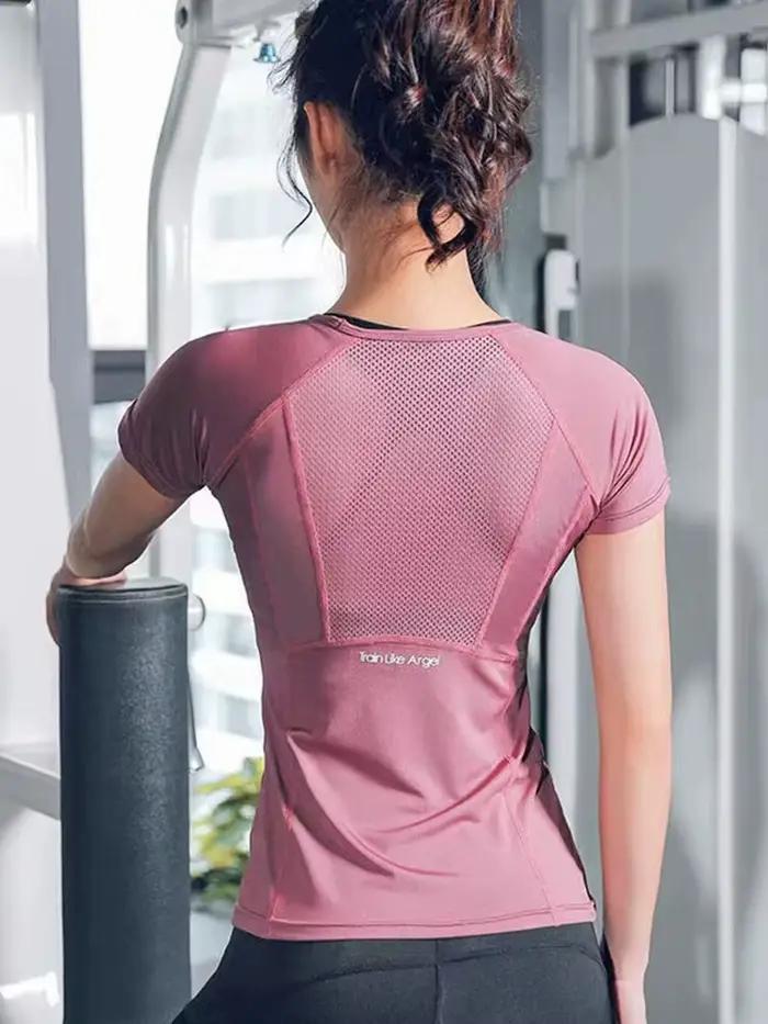 Vêtements de sport pour femmes, vêtements de Yoga, T-Shirt de sport pour femmes, vêtements de Fitness, de course