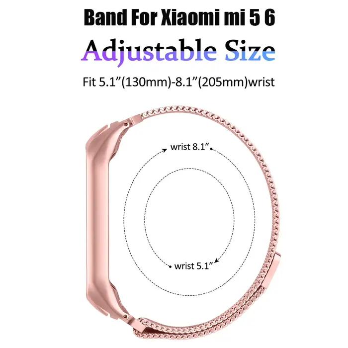 Bracelet de montre en métal pour Xiaomi Band 6 5 3 4