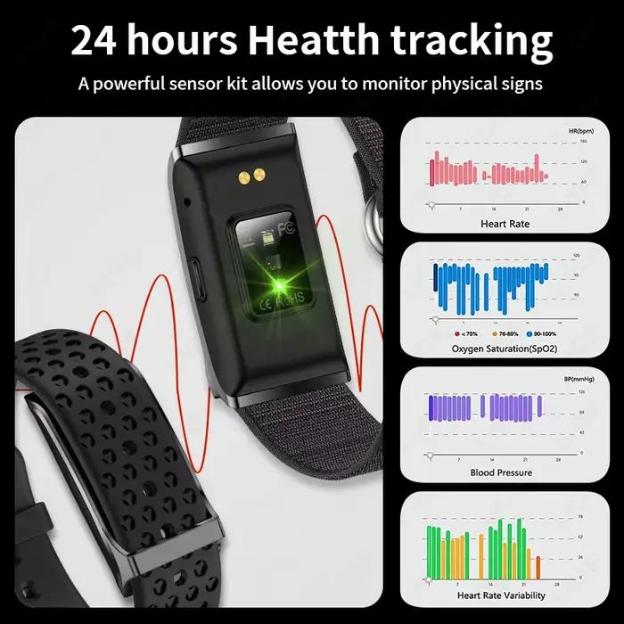 LIGE-Montre intelligente de sport sans écran, autonomie de 20 jours, autonomie de 24 heures, surveillance de la pression artérielle en oxygène dans le sang, bracelet intelligent, 2025