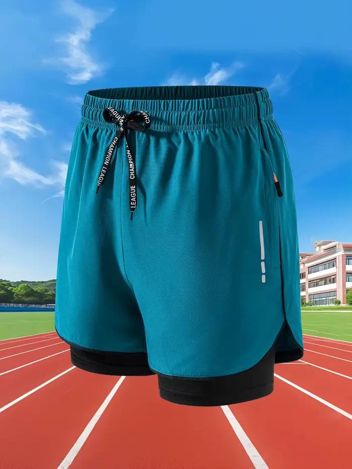 Short de course 2 en 1 pour hommes