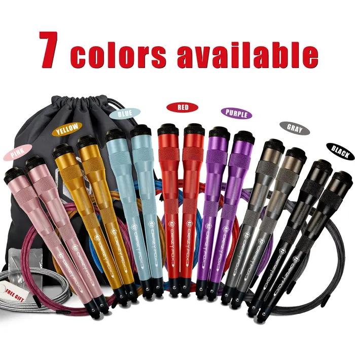 Corde à sauter CRAZY FOXS en alliage d'aluminium pour entraînement cardio rapide et efficace pour homme et femme occasions spéciales
