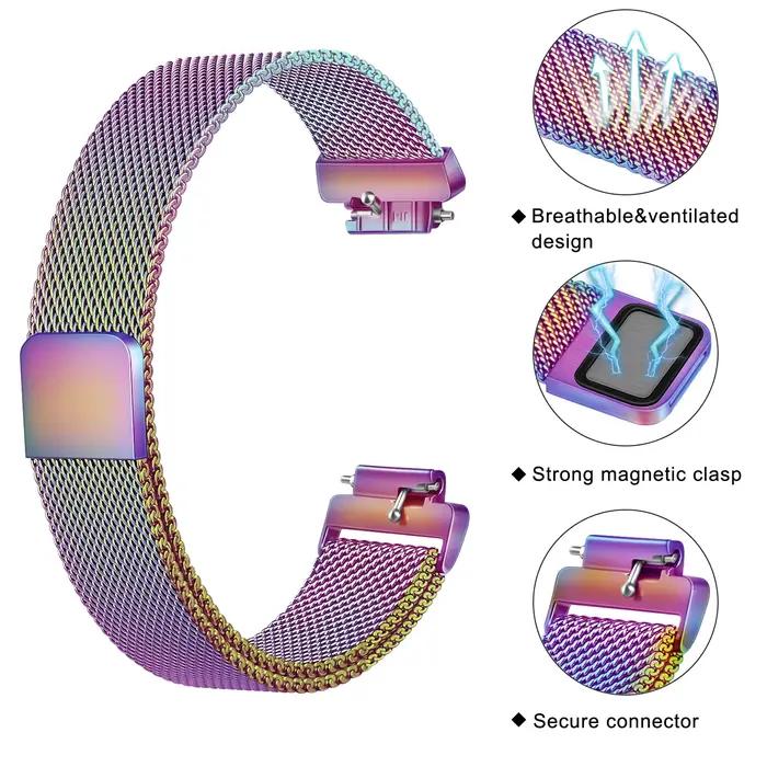 Bracelet de montre magnétique en métal pour Fitbit inspire/inspire 2/inspire 3