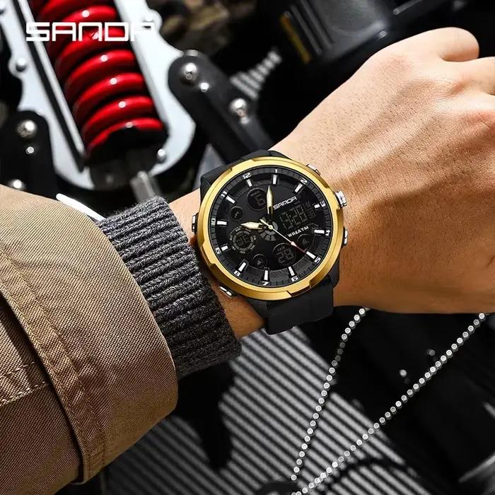 SANDA 9053 50M montre-bracelet à Quartz étanche pour homme Relogios Masculino G sport militaire montres pour hommes montre numérique de luxe