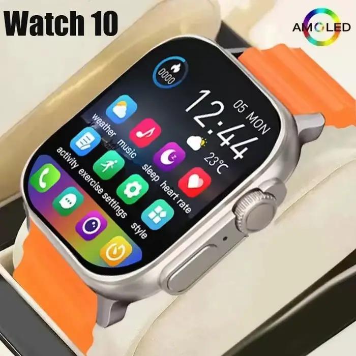 Montre connectée Watch 10 Ultra 49mm nouvelle version 2026 NFC pour hommes et femmes suivi GPS appel Bluetooth musique BT jeux recharge sans fil smartwatch occasions spéciales