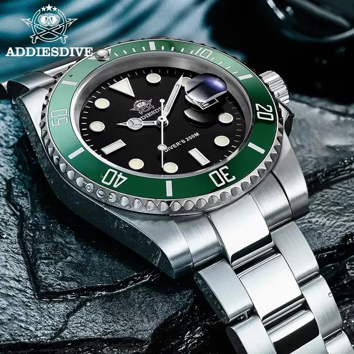 ADDIESDIVE montre en acier inoxydable