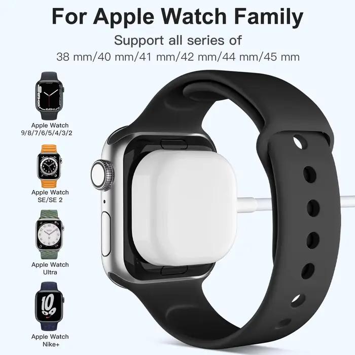 Câble de charge rapide sans fil magnétique USB pour Apple Watch