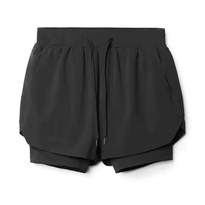 Short de course 2 en 1 pour hommes