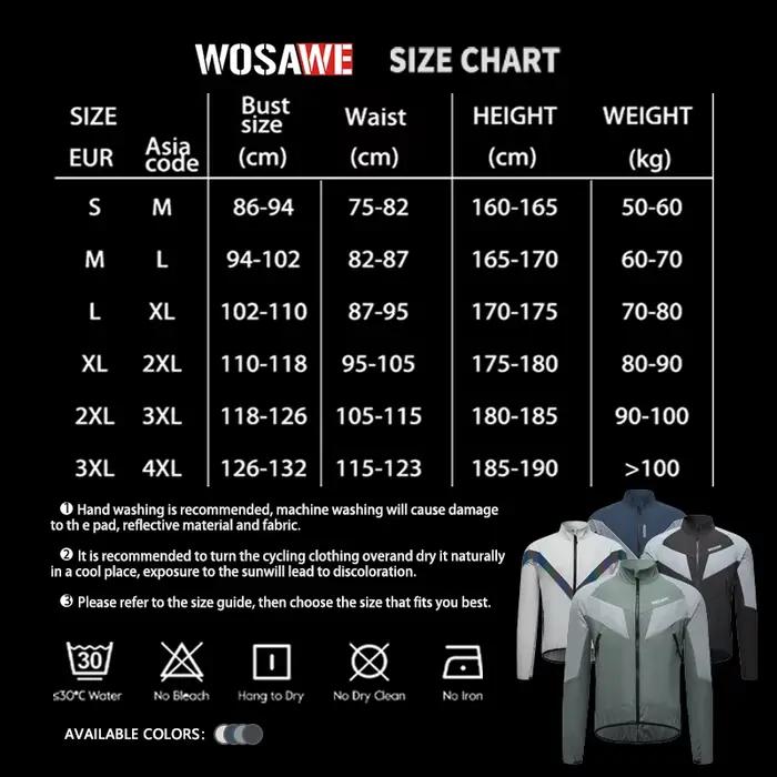 WOSAWE – veste de moto pour hommes, ample, réfléchissante, pour course de nuit, sport, gymnastique, Jogging, manteau d'extérieur, vêtements respirants