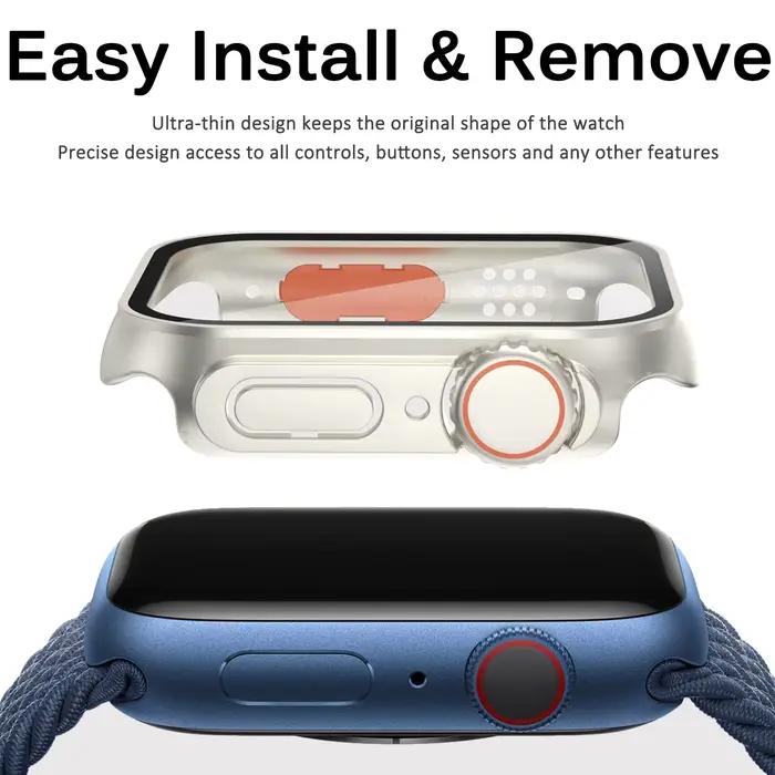 Verre + boîtier pour Apple Watch 46mm 44mm 45mm 41mm 40mm 42mm