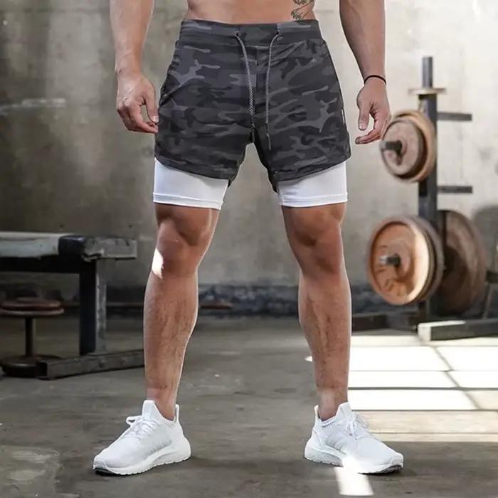 Short de course camouflage pour hommes