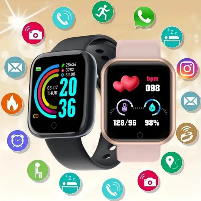 Montre intelligente de sport pour hommes et femmes