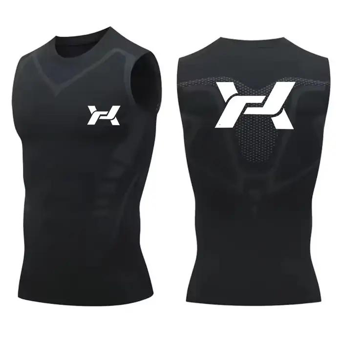 Débardeur Athlétique Homme Coupe Ajustée Respirant Anti-Transpiration Sans Manches pour Entraînement Sportif Course Gym