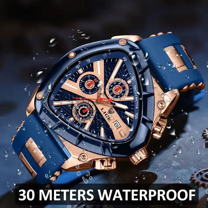 Montre-bracelet à quartz étanche pour homme