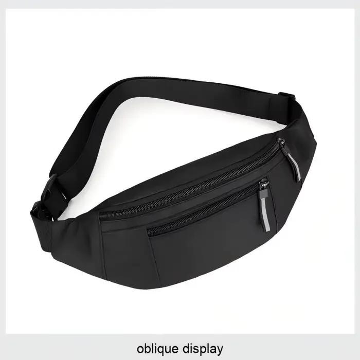 Sac banane de sport unisexe en nylon pour course, voyage et entraînement mains libres femmes hommes occasions quotidiennes