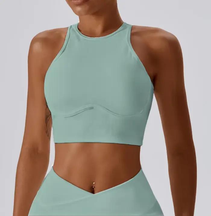 Soutien-gorge de sport côtelé pour femme