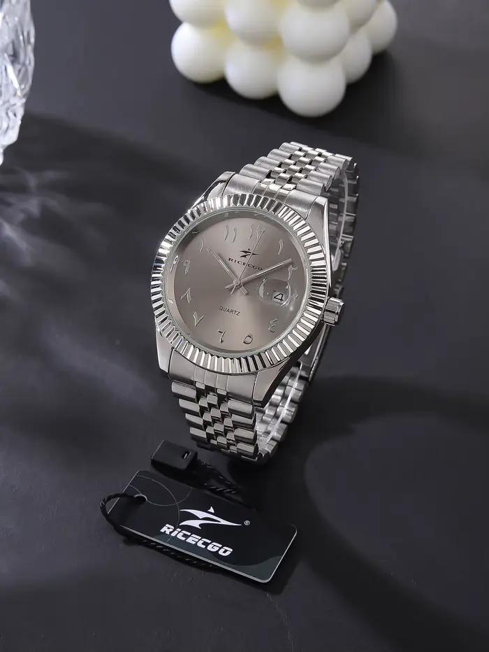 Montre de sport à Quartz en acier inoxydable pour hommes et femmes