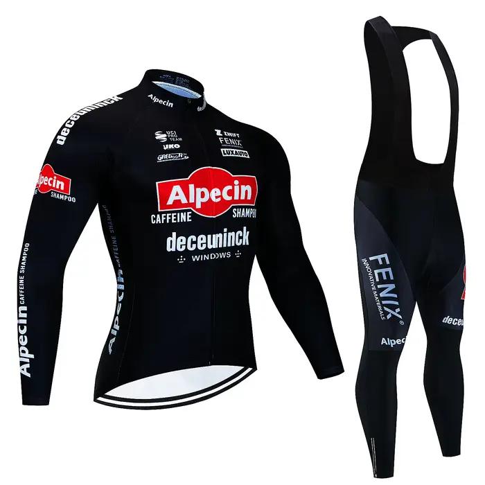 Alpecin nouvelle équipe respirant à manches longues hommes Maillot de cyclisme ensemble vtt vélo vêtements automne