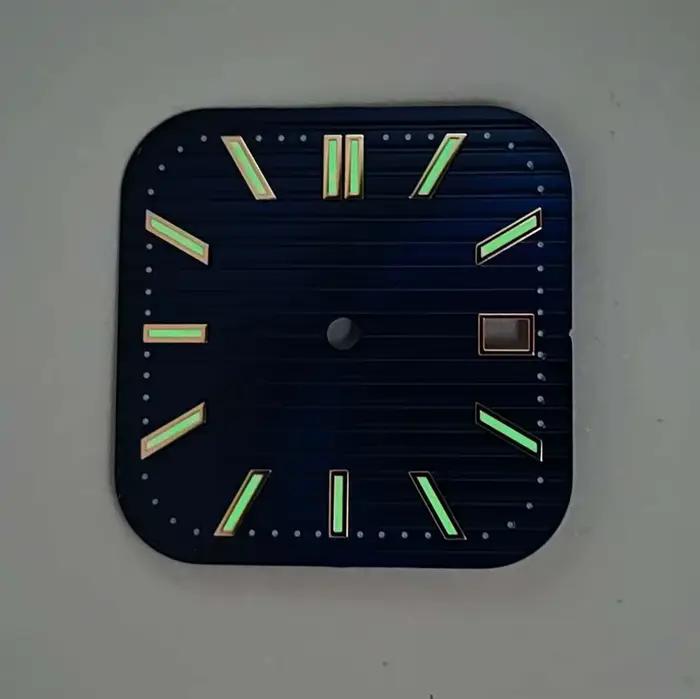 Cadran de montre carré rayé sans logo 29