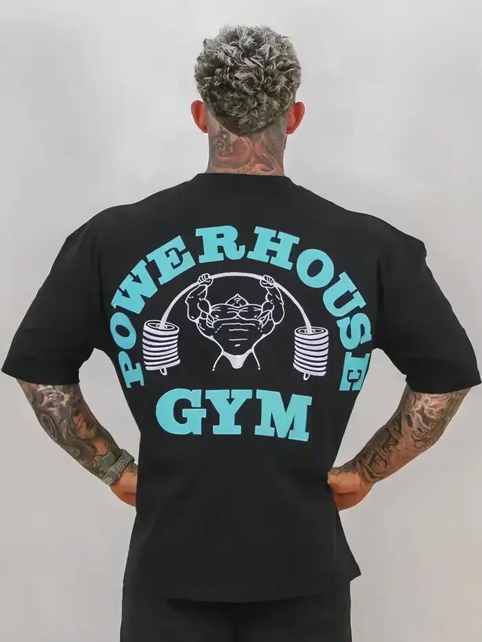 T-shirt de fitness pour homme GYM - Respirant et absorbant la transpiration. Fabriqué en pur coton