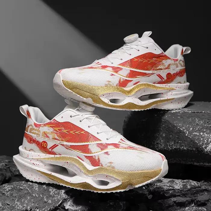 Chaussures de course à pied avec plaque en carbone pour marathon, spécialité sportive, respirantes, légères, confortables, antidérapantes pour hommes et femmes