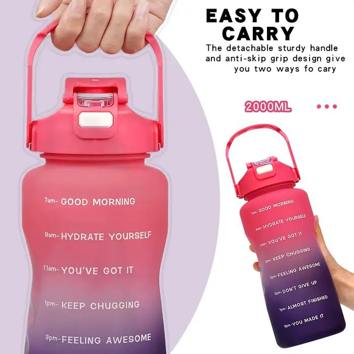 Bouteille d'eau de sport de grande capacité 2L