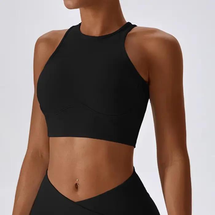 Soutien-gorge de sport côtelé pour femme