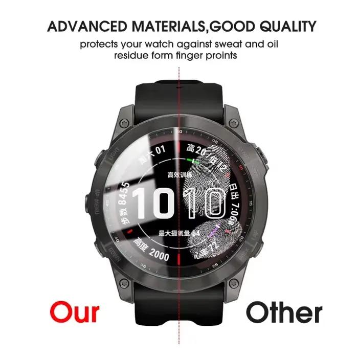 Verre trempé 9H pour Garmin Fenix 7S 7X 6S 6X Pro Sapphire 5S Film anti-rayures protecteurs d'écran HD pour accessoire
