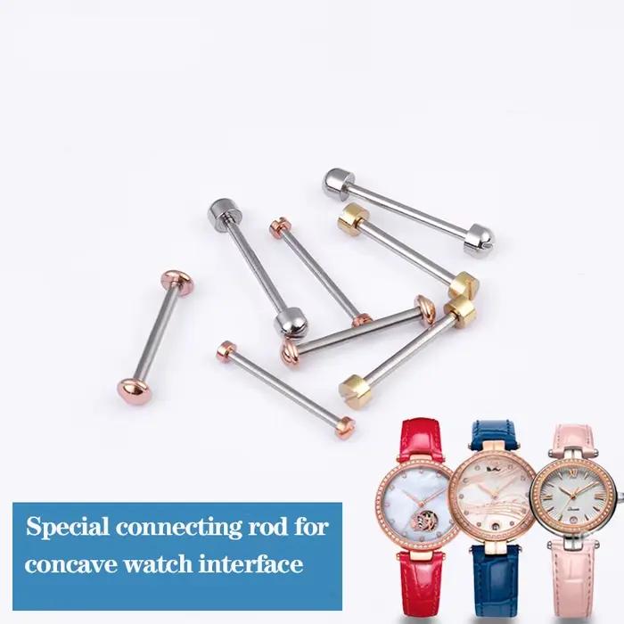 Kit de Maillons de Tige de Cosse de Montre à Visser Barre à Ressort Bracelet de Montre en Acier Inoxydable Couleur Beige Blanc Noir Jaune Argenté Occasions Spéciales