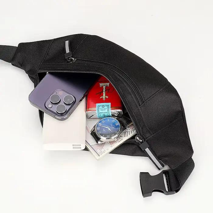 Sac banane de sport unisexe en nylon pour course, voyage et entraînement mains libres femmes hommes occasions quotidiennes