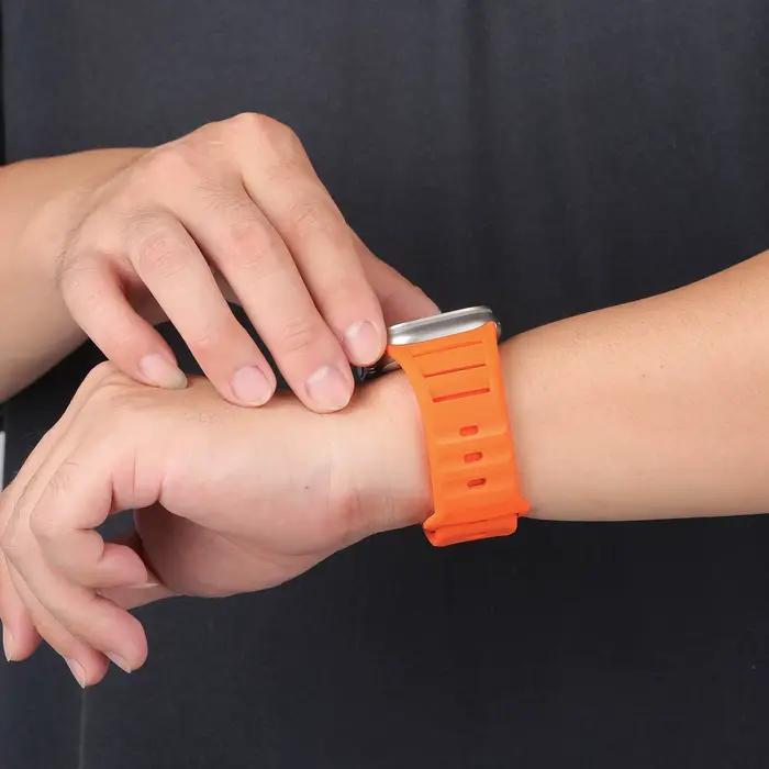 Bracelet en Silicone pour Apple watch ultra 2 3 bandes 49mm 45mm 44mm 42mm 46mm accessoires