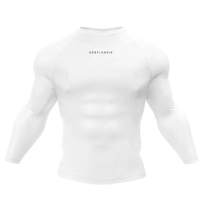 Cody Lundin vêtements de Compression hommes musculation Sport T-shirt chemise à séchage rapide hommes Fitness MMA entraînement à manches longues protection contre les éruptions cutanées