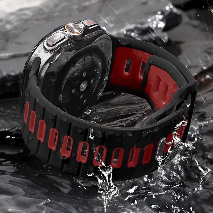 Bracelet sport en silicone bicolore officiel pour Samsung Galaxy Watch Ultra 47 mm (2025)