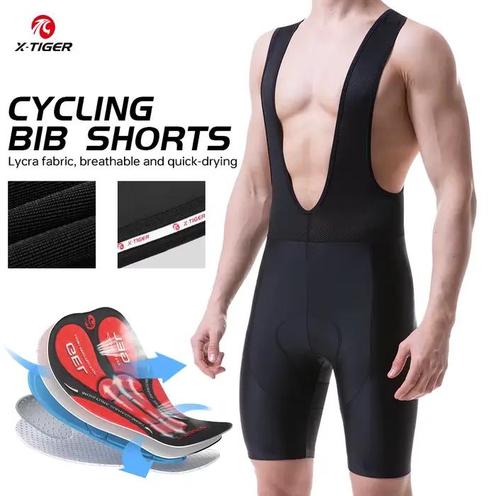 X-TIGER Cyclisme Cuissard Vélo Collants TriDuvet 5D Gel Rembourré Pro LyJean-Vélo Shorts Respirant Homme VTT