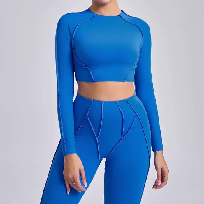 Haut de sport à manches longues pour femme