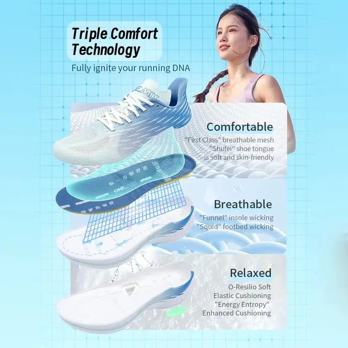 Onemix-Chaussures de course légères et respirantes pour homme et femme