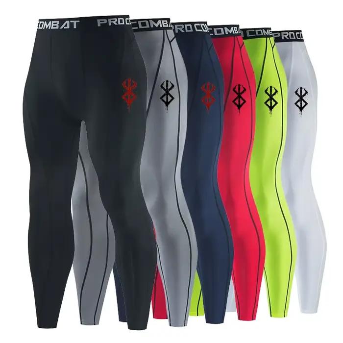 Leggings de course pour hommes en polyester ajustables et séchage rapide pour fitness, jogging et cyclisme