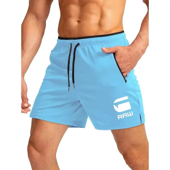 Shorts de course pour hommes décontractés respirants en maille polyester coton avec poches pour randonnée et fitness occasions spéciales