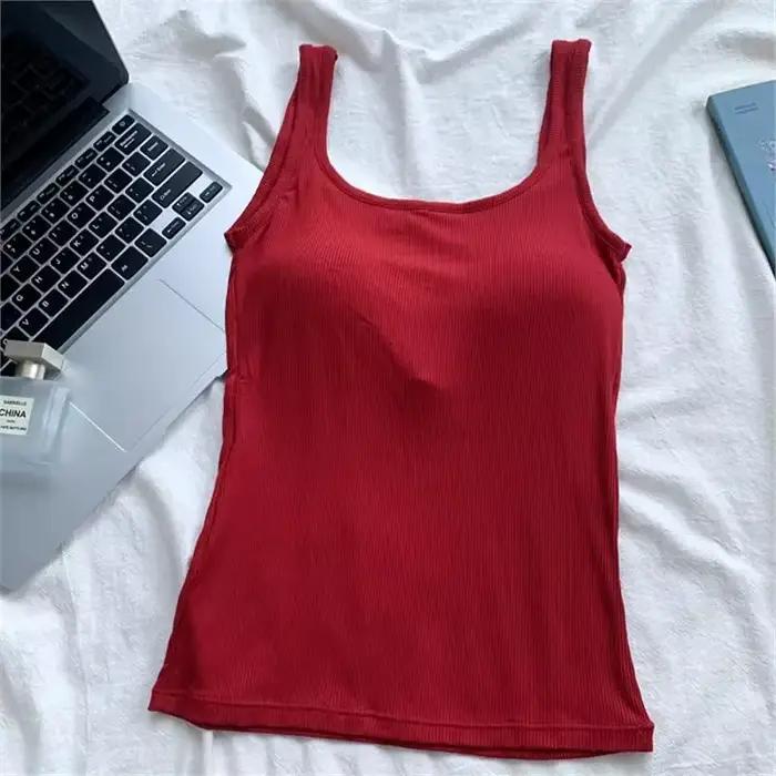Gilet à bretelles rouge pour femmes