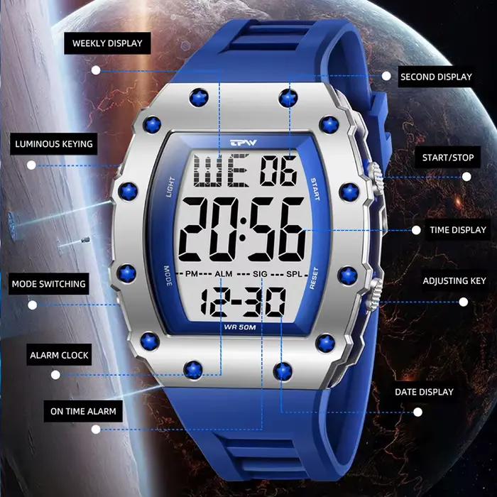 Montre numérique TPW avec gros chiffres