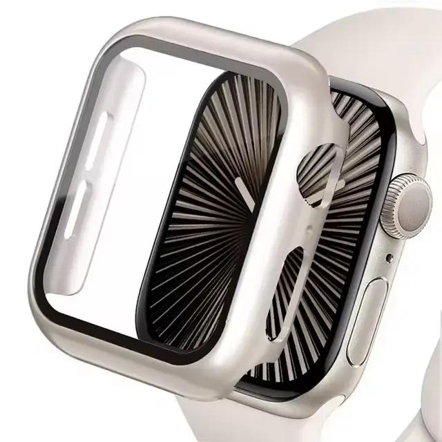 Verre trempé + étui pour Apple Watch 11 10 9 8 7 6 5 SE Ultra 2
