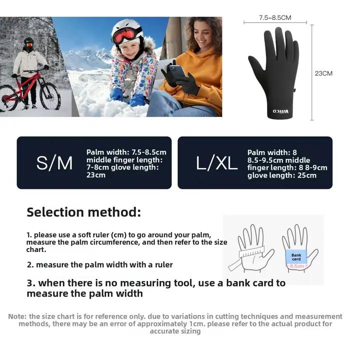 Gants de course antidérapants en tricot chaud pour écran tactile