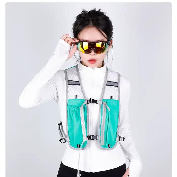 Sac banane de course avec bouteille d'eau 550 ml pour femme et homme, pochette de téléphone, sac de sport pour jogging et gym, hydratation pour la course