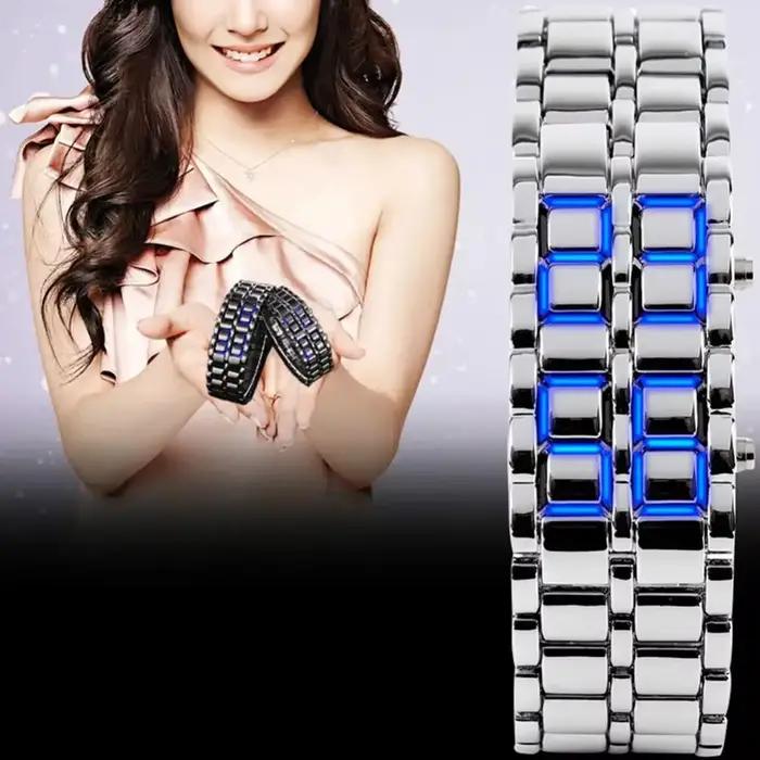 Nouvelle mode Sport montre hommes Quartz horloge métal numérique fer